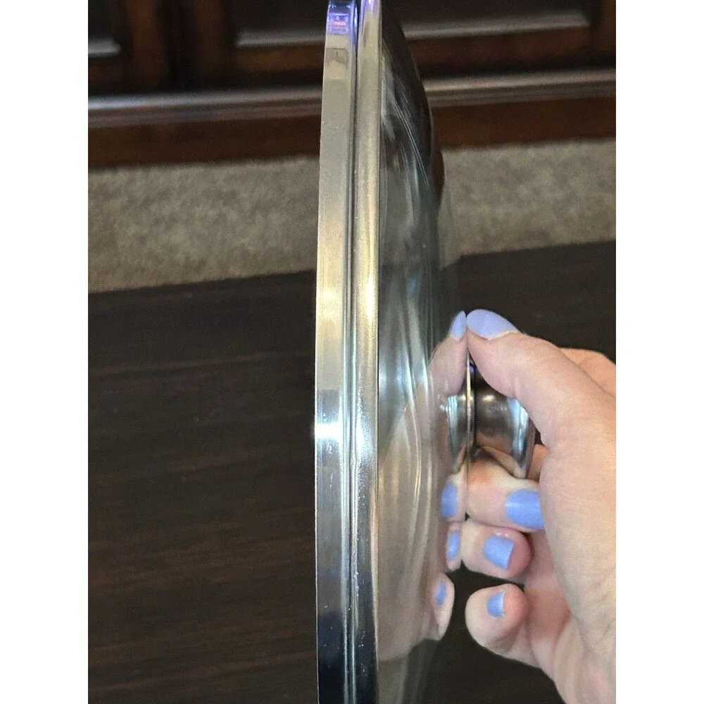 Wolfgang Puck 10” Glass Replacement Lid Stainless Rim Tempered Lid Only